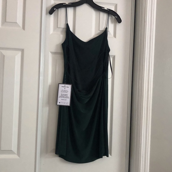 B.Darlin Mini Dress In Dark Green Color Backless - Picture 3 of 6